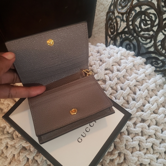 Gucci Zumi Gray Cardholder Wallet with Chain & Gucci Zumi Leather Belt size 90 - Picture 9 of 15